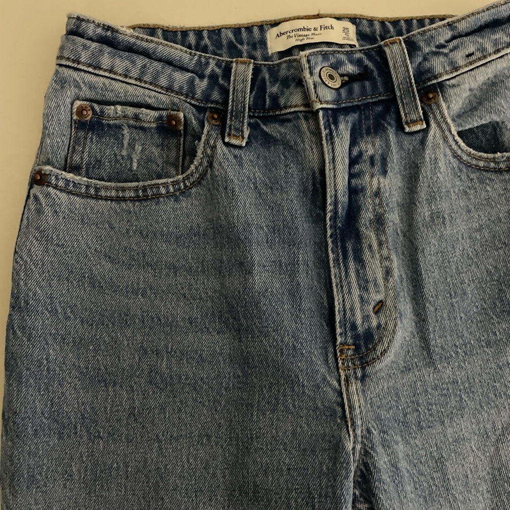 Abercrombie & Fitch Women's The Vintage Flare High Rise Curve Love Jeans Sz 25/0 - Picture 4 of 9